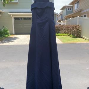 Strapless ball gown with shawl